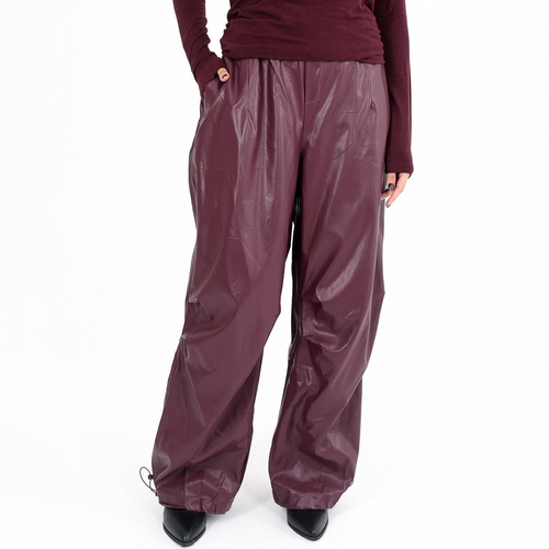 Leather Maroon pants