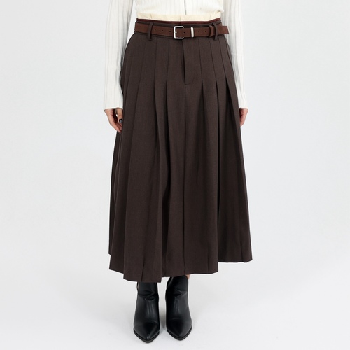 Brown Skirt with belt