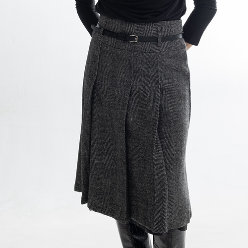 Grey Wool Skirt