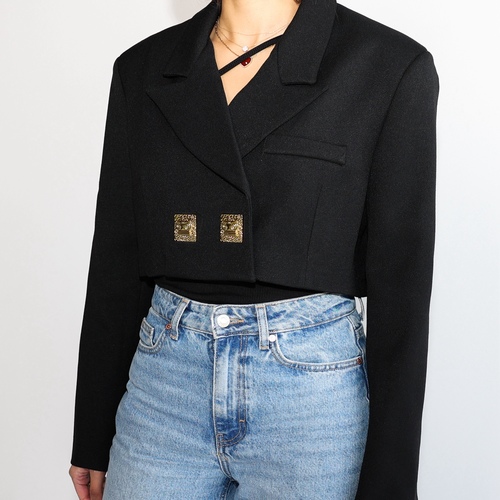 Cropped Jacket Black