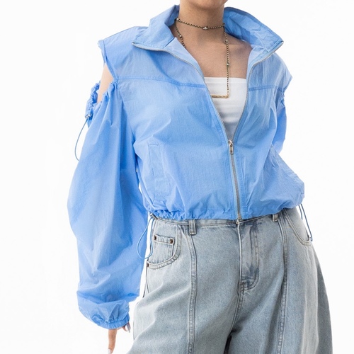 Open Neck shirt Blue