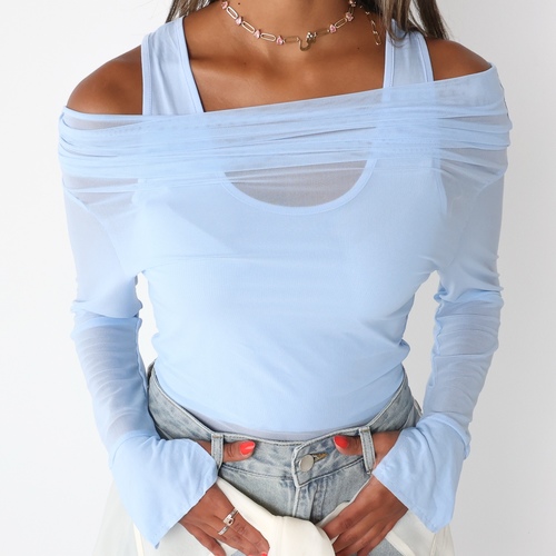 Tulle Top Blue