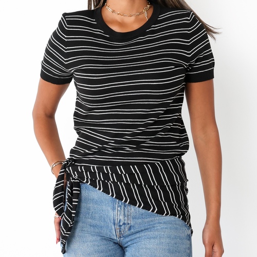 Stripe Black Top