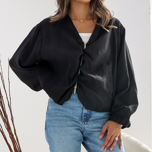 Black zipper Top