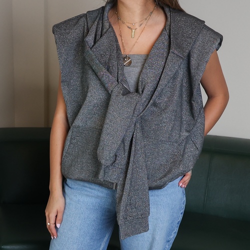 Shiny Grey Vest