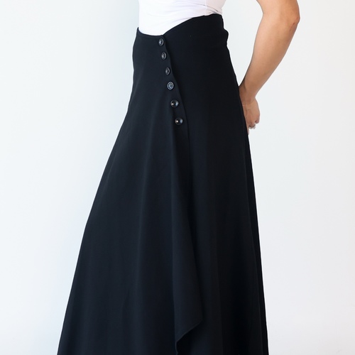 Black Cotton Skirt