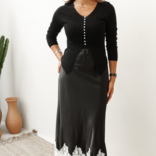 lace Skirt & Top BLACK