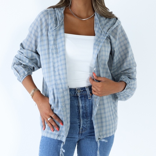 checker  Blue Top