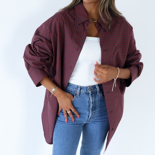 Plaid Maroon Shirt