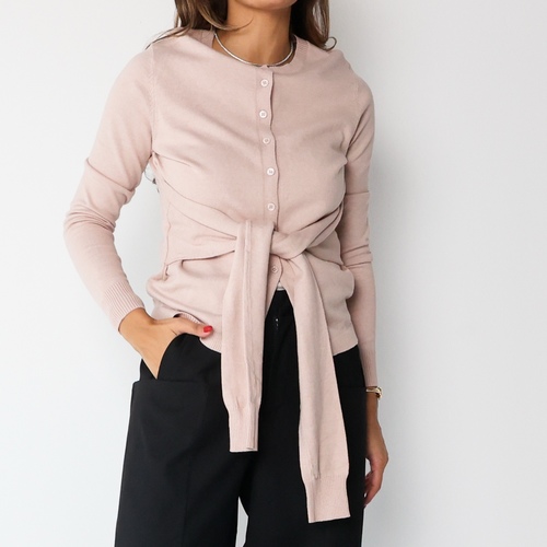 Knotted Cardigan pink
