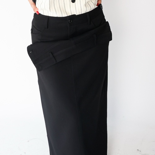 long black wrap skirt