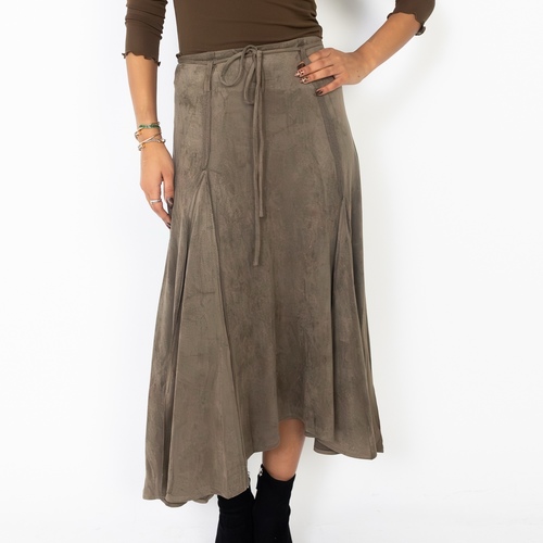 Suede Olive Skirt