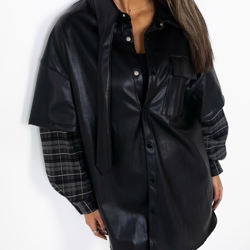 Black Over shirt leather