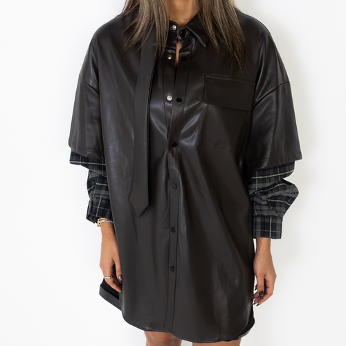 Brown Over shirt leather