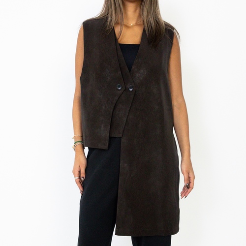 Suede Brown Vest