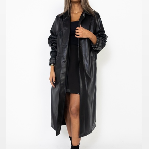 Long Black Leather Jacket