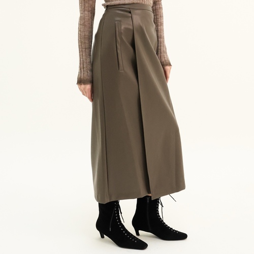 Leather Skirt Etoupe