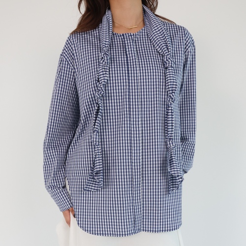 Plaid Navy Top