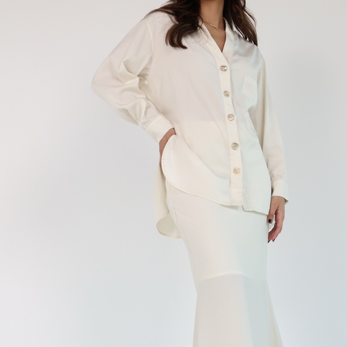 Off White Set Top & Skirt