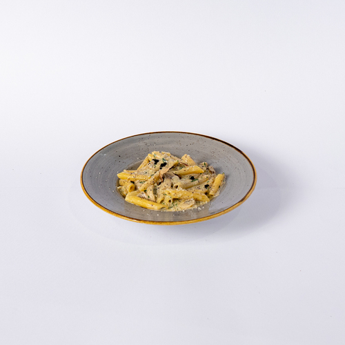 Black Truffle Pasta - Elegant
  pasta tossed in a rich black truffle cream sauce, a luxurious treat.