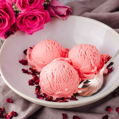 Rose Ice Cream ( Half Kilo) - Half Kilo Rose Ice Cream ( 5 Scoops) Packaging: Take-away plastic container