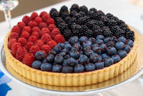 Fresh Assorted Berry Tart - Fresh Blackberry, Raspberry, and Blueberry