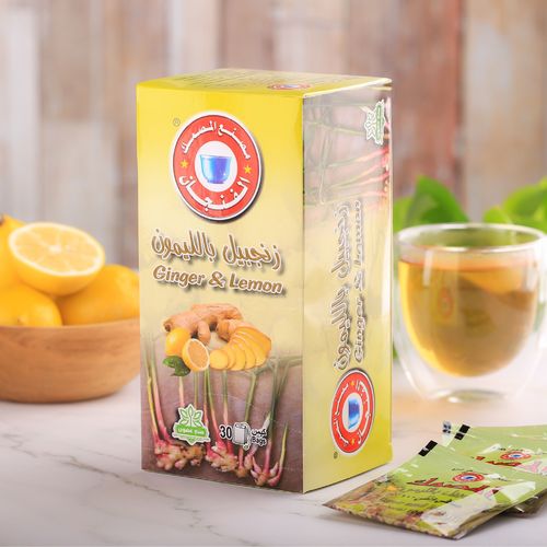 Ginger with sticky lemon - Lemon Ginger Musmak Deluxe Tea Bags Containing 30 Sachets Without Pin Ginger Lemon Musmak Organic Lemon Ginger