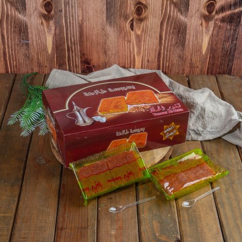 Fresh Basbousa - Fresh Basbousa
the components :
Semolina, flour, coconut, powdered milk, corn oil, water, sugar, vanilla, baking powder.
Quantity: 12 dishes Pill...