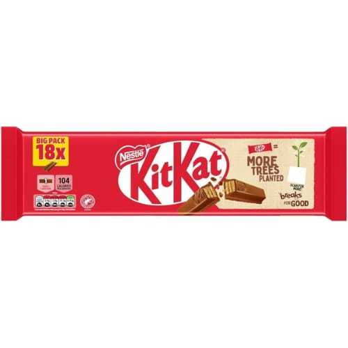 Kit Kat Original Milk Chocolate (New Shape, No Foil) 18 Pieces 372.6g