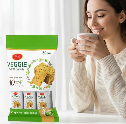 بسكوت الكراكرز بالخضروات 144 جرام - المكونات لبسكويت 
