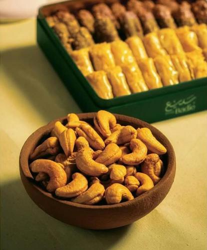 Delicious baklava with cashews and chocolate, medium size