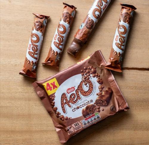 Aero bubbly milk chocolate 108 grams 4 pieces - Aero bubbly milk chocolate 108 grams 4 pieces