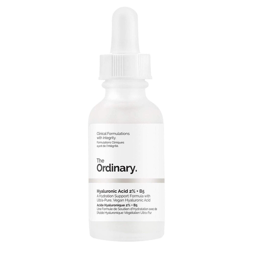 اورديناري هايلورونيك اسيد  - Featuring three types of hyaluronic acid (at low, medium and high molecular weights) this lightweight serum offers serious skin smoothing – at a surprisingly small price. Penetrating the skin to reach its deeper layers, The Ordinary’s Hyaluronic Acid 2% + B5 delivers lasting hydration and offers visible plumping and moisture retention so that skin looks smoother, softer and healthier. The hyaluronic acid at the centre of this super serum attracts up to 1000 times its weight in water, while a brilliant boost of vitamin B5 heals dry and damaged areas by stabilising the skin’s barrier function and promoting the growth of stronger tissue.