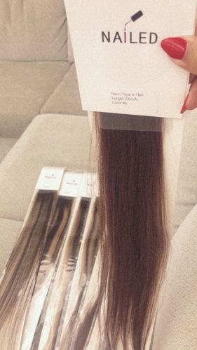 Nailed KW - خصل شعر طبيعيه استكرز - 5pieces of tape in hair stickers length 22inch