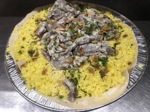mansaf arabian naemi meat lamb , slaughter in kuwait for 5 person