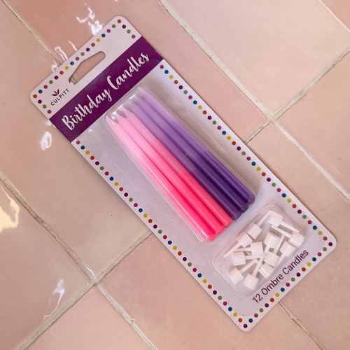 pink purple candles