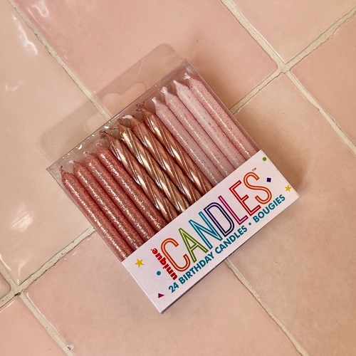 rose gold mix candles