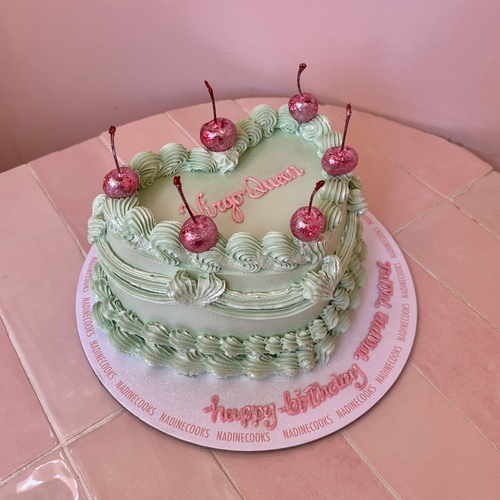 Glittery Green Cherries