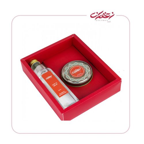 Neqsa box - The box contains a super negin saffron with a mohammadi rose water