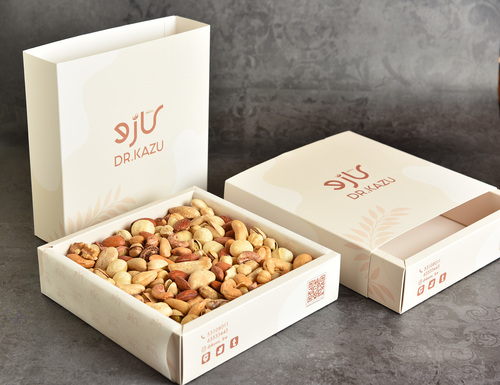 A box of salty jumbo nuts