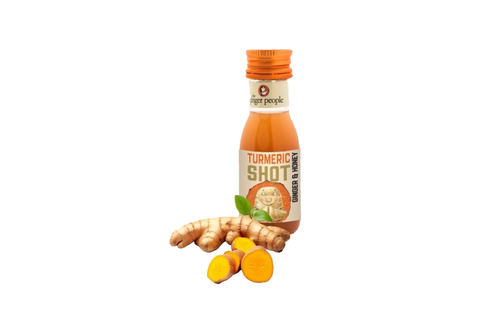 Ginger shot with honey and turmeric