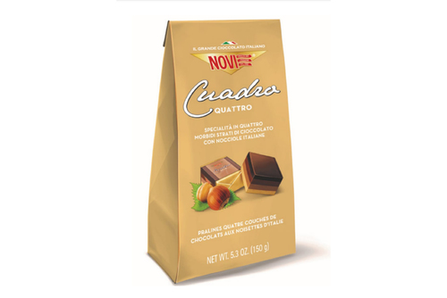 Quadro layers with hazelnut 150 grams - Italian product free of palm oil