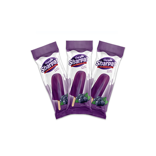 Ice Cream Sharpat Black Cherry Sticks 55 Ml 24 Pieces - Pasteurized black cherry water ice, minimum 12% total solids 
 Ingredients: Purified Water, Sugar, Glucose, Permitted Emulsifiers and Stabilizers: Vegetable Sodium Alginate (E401), Guar Gum (E413), Natural Identical Black Cherry Flavor, Citric Acid, Permitted Color Black Carrot Extract (E163) 
 Keep frozen below (-18) degrees Celsius 
 Expiry life: Year from the production date