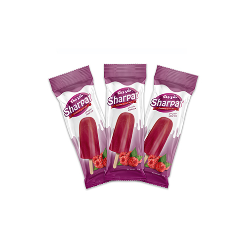 Kdcow - Ice Cream Sharpat Cranberry Sticks 55  Ml 24 Pieces - Pasteurized raspberry water ice, minimum 12% total solids 
 Ingredients: Purified Water, Sugar, Glucose, Permitted Emulsifiers and Stabilizers: Vegetable Sodium Alginate (E401), Guar Gum (E413), Natural Identical Black Cherry Flavor, Citric Acid, Permitted Color Black Carrot Extract (E163) 
 Keep frozen below (-18) degrees Celsius 
 Expiry life: Year from the production date