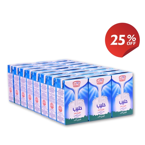 Long Life Low Fat Milk 250 Ml 24 Pieces 25% discount - Low Fat UHT Milk From 100% Pure and Fresh Cow’s Milk
UHT – Treated & Homogenized
Enriched With Vitamins A & D3

 Ingredients:
100% Fresh Cow’s Milk, Fat Max. 2%, Min. 8,5 % MSNF, Vitamins A & D3
No Water, Milk Powder, or Preservatives added
Will remain fresh & maintain its nutritional value and fresh taste until the expiry date under recommended storage temperature below 25°C provided that package integrity is maintained.
Refrigerate after opening and consume within 3 days Expiry life: 6 months of production date