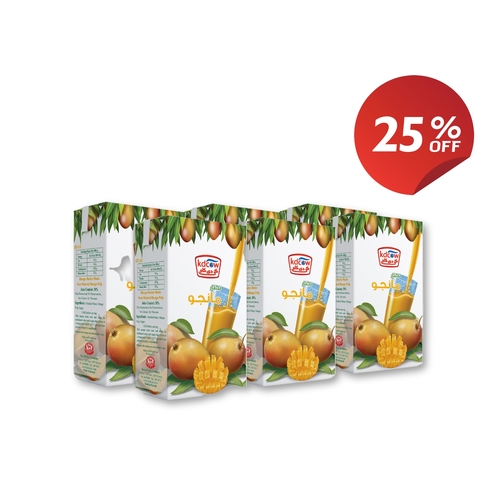 Mango Juice 250 ml Nectar 6xPiece 25% discount - Mango Juice Made From Natural Mango Pulp Juice Content : 30 % Ultra Pasteurized NO PRESERVATIVES , ADDED COLOURS AND FLAVOURS Ingredients: Purified Water, Mango pulp , sugar Chill Before Serving Will remain fresh taste and retain its nutritional value until expiry date if store at a temperature below +25 ⁰C provided that package integrity is maintained Refrigerate after opening and consume within 3 days. Shake Well Before Use 
 Expiry life: 9 Months of production date