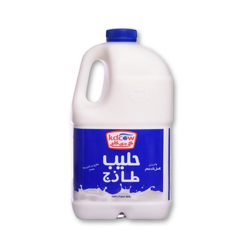 Fresh Milk Full-Cream 2 Liter - 100% Fresh Cow’s Milk ,Fat 3% minimum , Min. 8,5 % MSNF, Vitamins A & D3 No Water, Milk Powder or Preservatives added. Keep Refrigerated ( 0 to 5°C ) Pasteurized & Homogenized 
 Expiry life: 5 days of production date