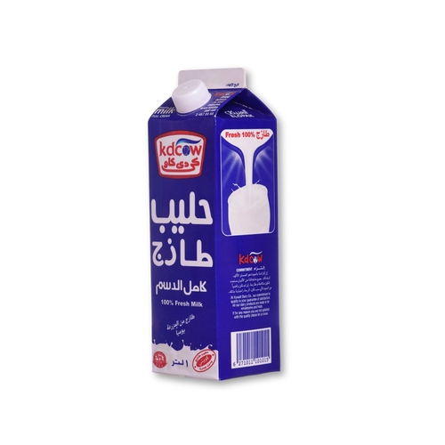 Fresh Milk Full Cream 1 Liter - Fresh Full Cream Milk From 100% Pure and Fresh Cow’s Milk
Pasteurized & Homogenized 100% Fresh Cow’s Milk, Fat min. 3%, Min. 8,5 % MSNF, Vitamins A & D3
No Water, Milk Powder, or Preservatives are added.
Keep Refrigerated ( 0 to 5°C ) Expiry life: 5 days of production date