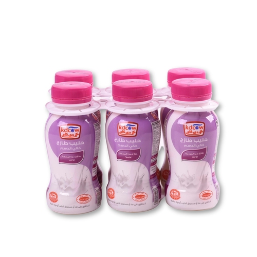 Skimmed Fresh Milk 200 ml  6 Pieces - Skimmed Fresh Milk From 100% Pure and Fresh Cow’s Milk
Pasteurized & Homogenized Ingredients: 100% Fresh Cow’s Milk, Fat 3% min, Min. 8,5 % MSNF, Vitamins A & D3 No Water, Milk Powder, or Preservatives are added.
Keep Refrigerated ( 0 to 5°C ) Expiry life: 5 days of production date