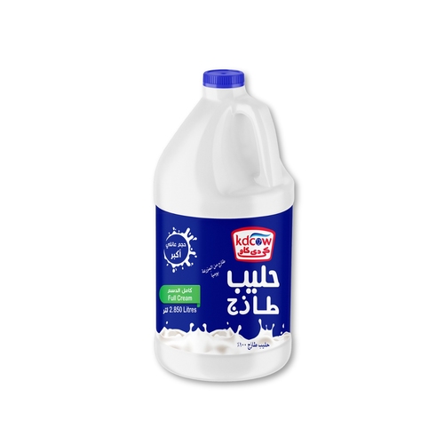 Kdcow - Fresh Milk Full Cream 2.850 Liter. - Fresh Full Cream Milk From 100% Pure and Fresh Cow’s Milk
Pasteurized & Homogenized Ingredients: 100% Fresh Cow’s Milk, Fat min. 3%, Min. 8,5 % MSNF, Vitamins A & D3
No Water, Milk Powder, or Preservatives are added.
Keep Refrigerated ( 0 to 5°C ) Expiry life: 5 days of production date